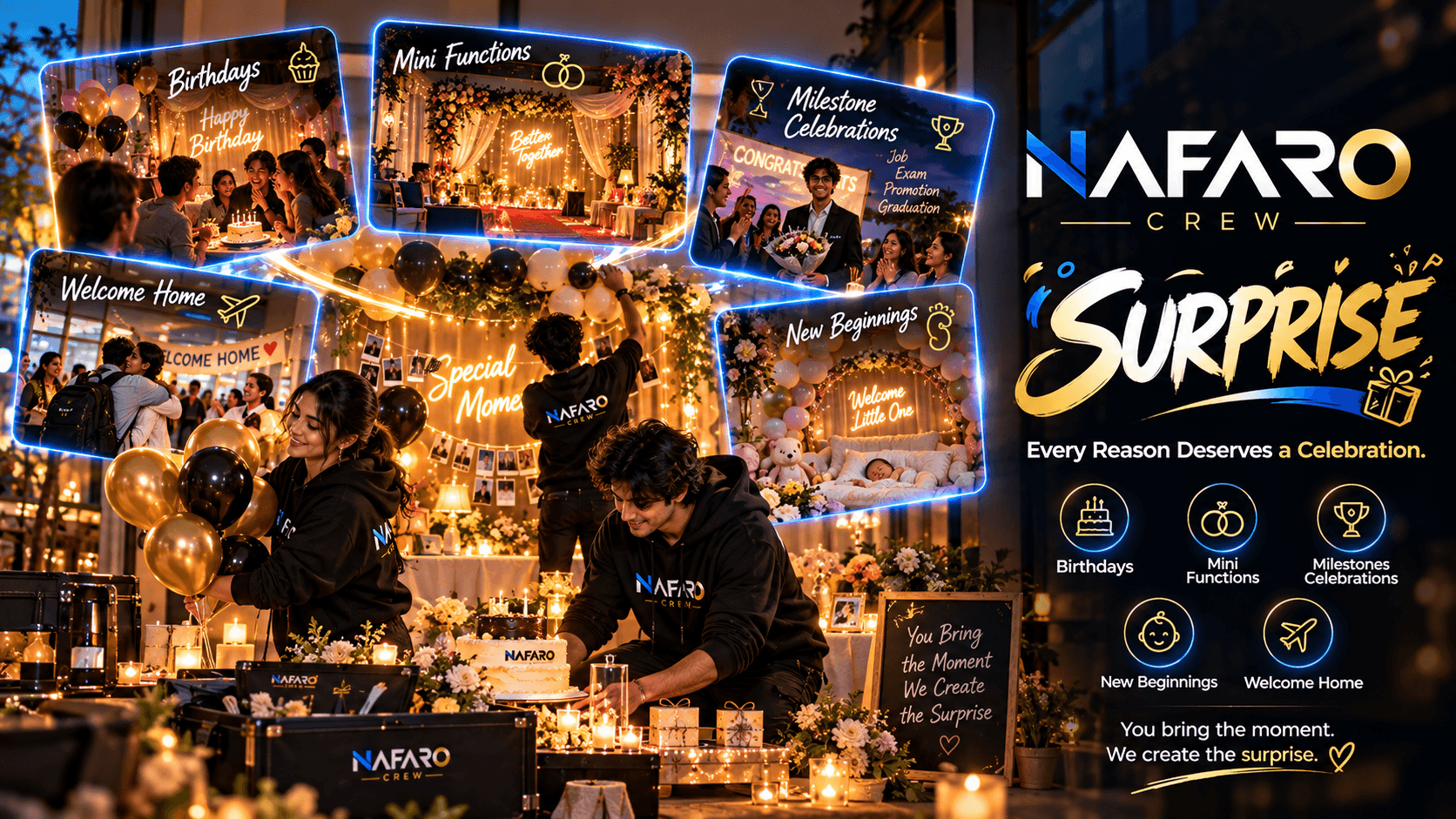 Nafaro Crew Surprise services